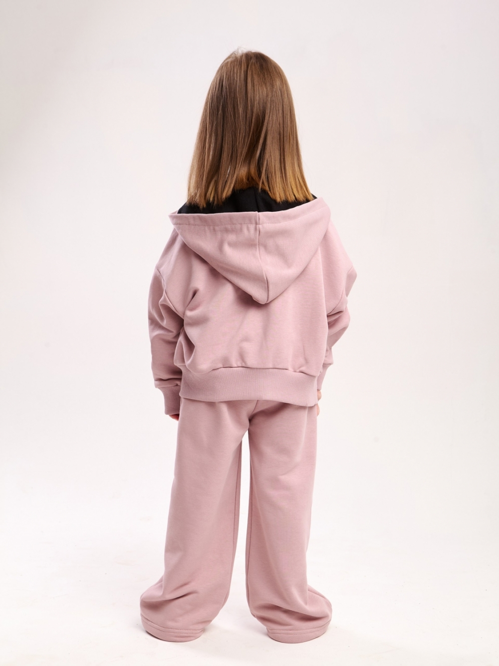 344-ПУ. Костюм детский оверсайз на молнии, пудра, хлопок 65%, 35% ПЭ, 3-х нитка без начеса 98,104,110,116